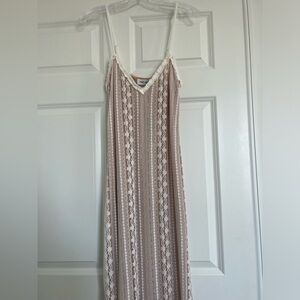 Tiger Mist cream and white maxi dress with lace detailing size M